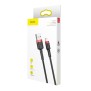 Cablu de Date USB la Lightning 1.5A, 2m - Baseus Cafule (CALKLF-C19) - Red Black