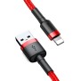 Cablu de Date USB la Lightning 1.5A, 2m - Baseus Cafule (CALKLF-C09) - Red