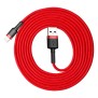 Cablu de Date USB la Lightning 1.5A, 2m - Baseus Cafule (CALKLF-C09) - Red