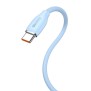 Cablu de Date USB la Type-C 100W, 1.2m - Baseus Jelly Liquid Silica Gel (CAGD010003) - Blue