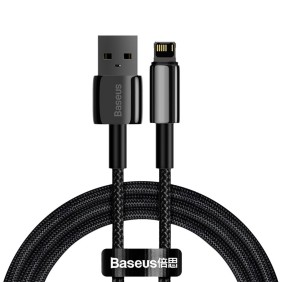 Cablu de Date USB la Lightning 2.4A, 1m - Baseus Tugsten Gold (CALWJ-01) - Black