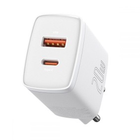 Incarcator Priza USB QC3.0 + Type-C 20W - Baseus Compact (CCXJ-B02) - White