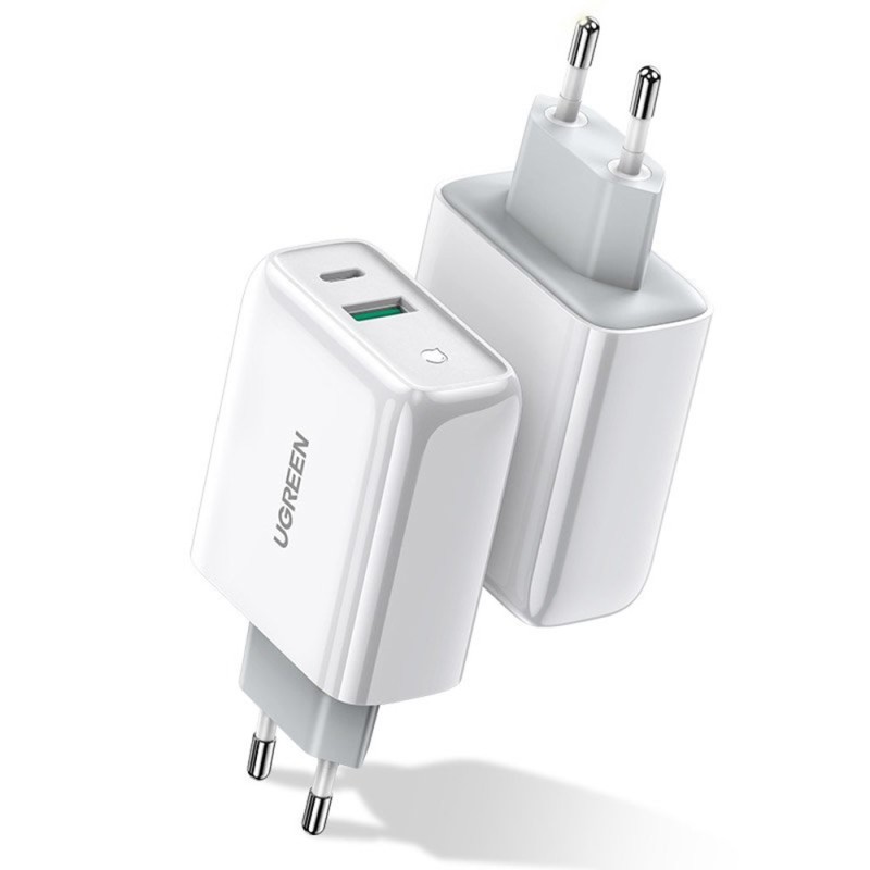 Incarcator Priza USB-A, QC 3.0, Type-C, PD36W - Ugreen (60468) - White