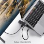 Suport Laptop + Hub Type-C la 2xUSB, HDMI, card SD, Card TF - Ugreen (80551) - Black
