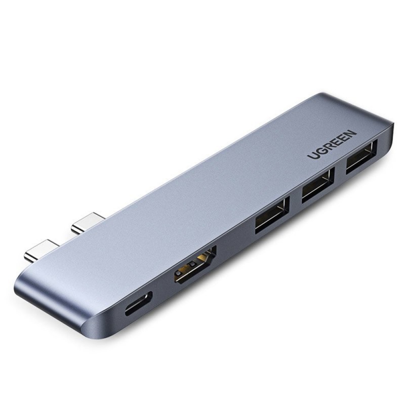 Hub 3xUSB, 3xUSB-C, HDMI, PD100W - Ugreen (60559) - Gray