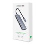 Hub Type-C la 4xUSB 3.0, Micro-USB, 5Gbps - Ugreen (70336) - Gray