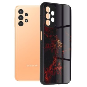 Husa pentru Samsung Galaxy A13 4G - Techsuit Glaze Series - Red Nebula