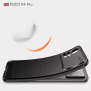 Husa pentru Xiaomi Poco X4 Pro 5G - Techsuit Carbon Silicone - Black