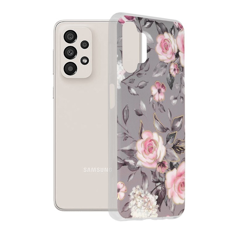 Husa pentru Samsung Galaxy A13 4G - Techsuit Marble Series - Bloom of Ruth Gray