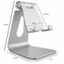 Suport Birou Telefon / Tableta - Techsuit Folding (Z4A) - Silver