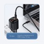 Incarcator Priza USB-C GaN 36W, USB-A, QC 3.0 + Cablu Lightning 1.2m - Usams (UDTZ01) - Black