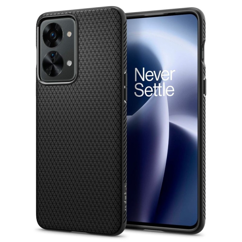 Husa pentru OnePlus Nord 2T - Spigen Liquid Air - Matte Black