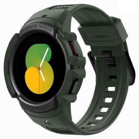Husa pentru Samsung Galaxy Watch 4/5 (44mm) + Curea - Spigen Rugged Armor Pro - Military Green