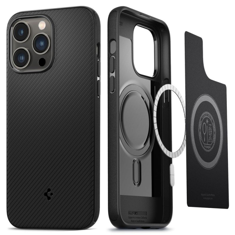 Husa pentru iPhone 14 Pro - Spigen Mag Armor - Matte Black