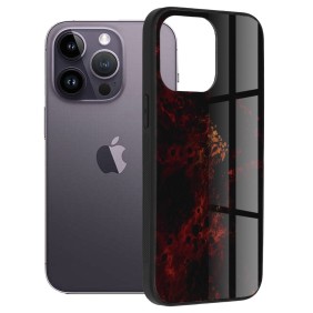 Husa pentru iPhone 14 Pro Max - Techsuit Glaze Series - Red Nebula
