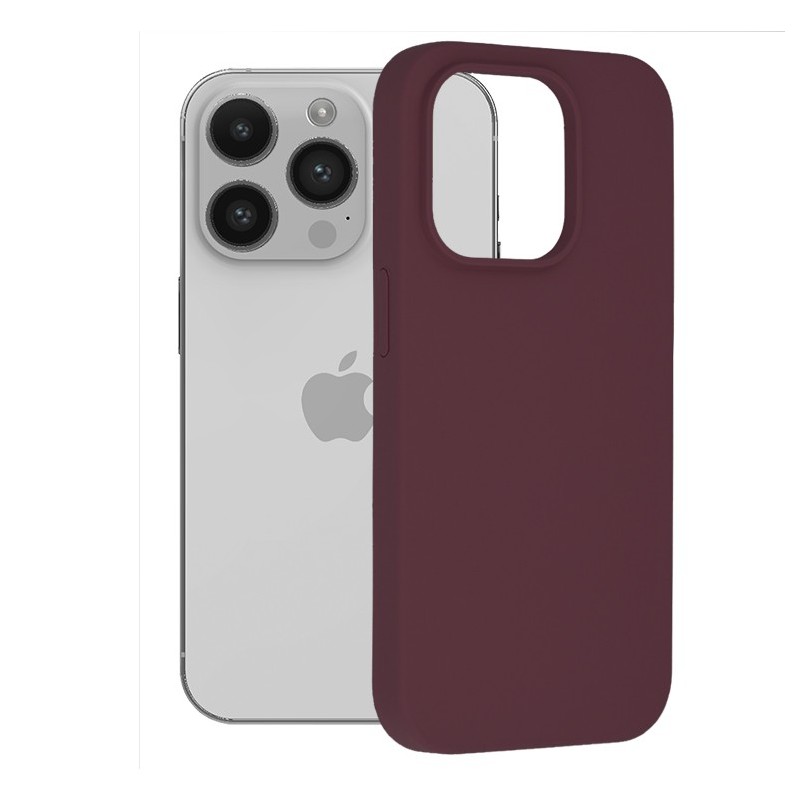 Husa pentru iPhone 14 Pro - Techsuit Soft Edge Silicone - Plum Violet