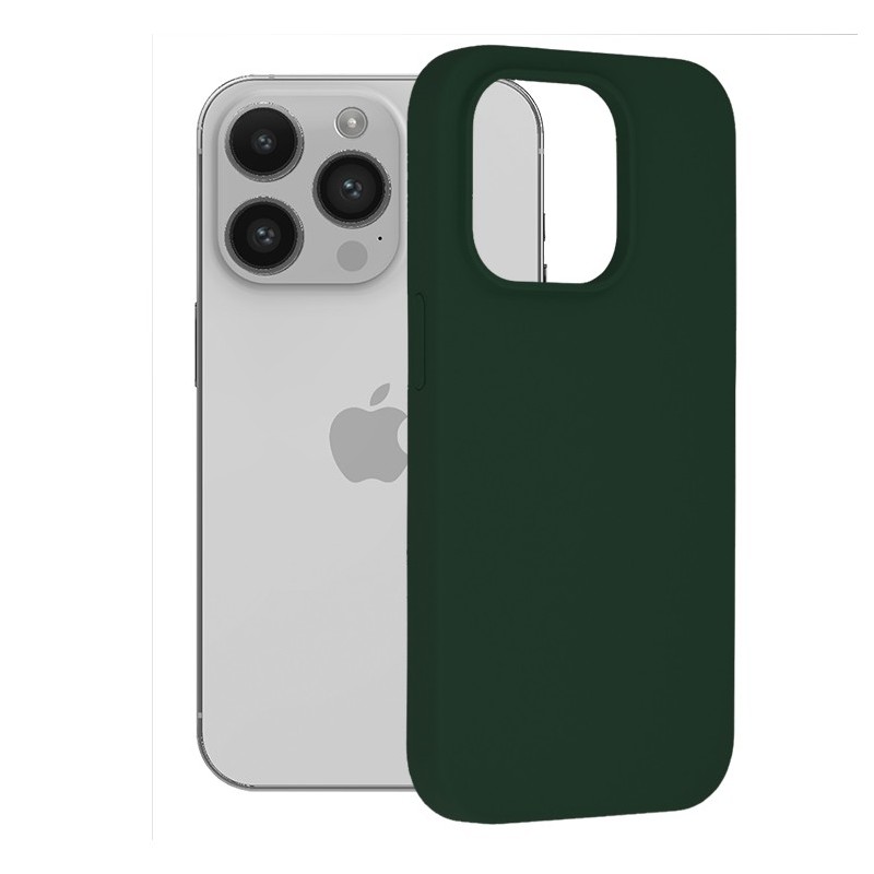 Husa pentru iPhone 14 Pro - Techsuit Soft Edge Silicone - Dark Green