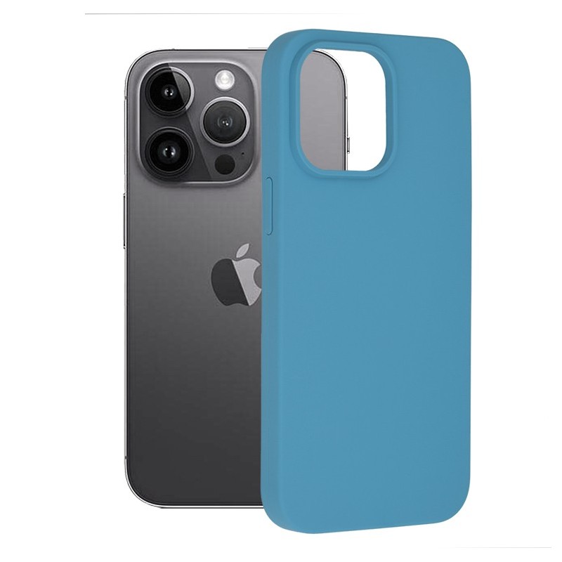 Husa pentru iPhone 14 Pro Max - Techsuit Soft Edge Silicone - Denim Blue