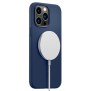 Husa pentru iPhone 14 Pro Max - Spigen Silicone Fit Mag Safe - Navy Blue