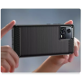 Husa pentru Motorola Edge 30 Fusion - Techsuit Carbon Silicone - Black