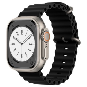 Curea pentru Apple Watch 1/2/3/4/5/6/7/8/9/SE/SE 2 (38/40/41mm) - Techsuit Watchband (W038) - Black