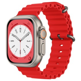 Curea pentru Apple Watch 1/2/3/4/5/6/7/8/9/SE/SE 2 (38/40/41mm) - Techsuit Watchband (W038) - Red