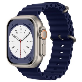 Curea pentru Apple Watch 1/2/3/4/5/6/7/8/9/SE/SE 2/Ultra/Ultra 2 (42/44/45/49mm) - Techsuit Watchband (W038) - Dark Blue