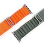 Curea pentru Apple Watch 1/2/3/4/5/6/7/8/9/SE/SE 2/Ultra/Ultra 2 (42/44/45/49mm) - Techsuit Watchband (W037) - Army Green