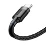 Cablu de Date USB Type-C, 2A, 3m - Baseus Cafule (CATKLF-UG1) - Gray Black