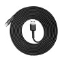 Cablu de Date USB Type-C, 2A, 3m - Baseus Cafule (CATKLF-UG1) - Gray Black