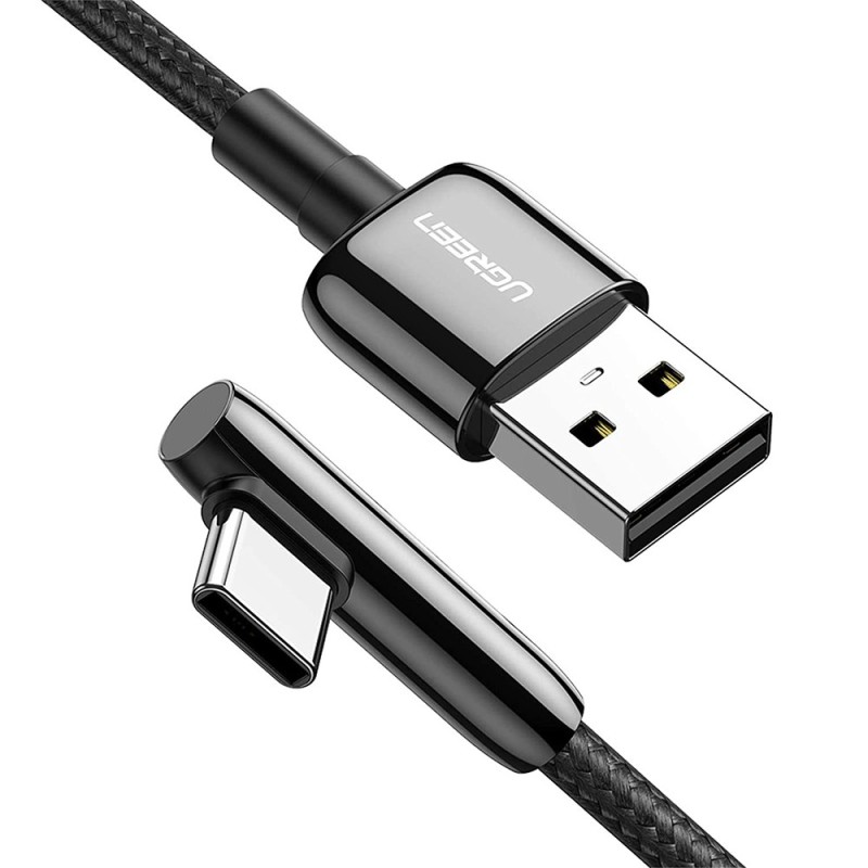 Cablu de Date USB la Type-C, 2m - Ugreen Zinc Alloy Shell (70415) - Black