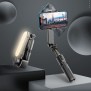 Selfie Stick Gimbal Stabil Bluetooth, 72cm - Techsuit Tripod Mount (L09) - Black