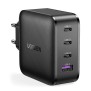 Incarcator Priza Fast Charge GaN x PD65W, 3x Type-C, USB - Ugreen (70774) - Black