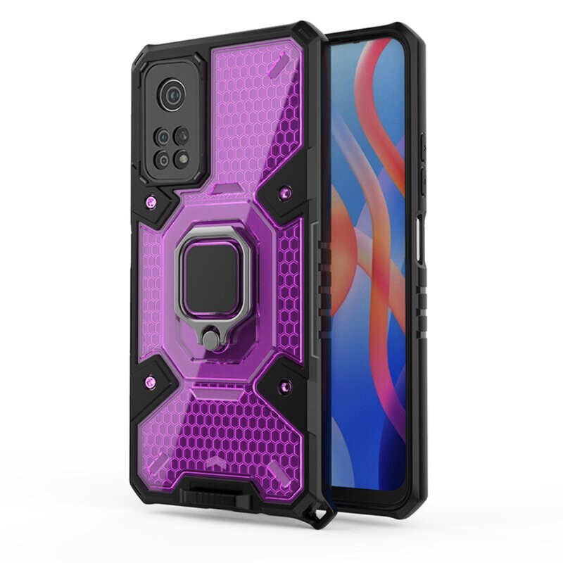 Husa pentru Xiaomi Redmi Note 11 / Note 11S - Techsuit Honeycomb Armor - Rose-Violet