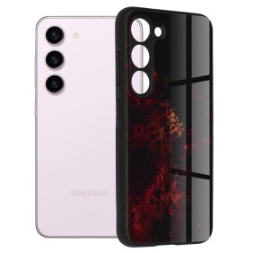 Husa pentru Samsung Galaxy S23 - Techsuit Glaze Series - Red Nebula