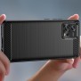Husa pentru Motorola Moto G72 - Techsuit Carbon Silicone - Black