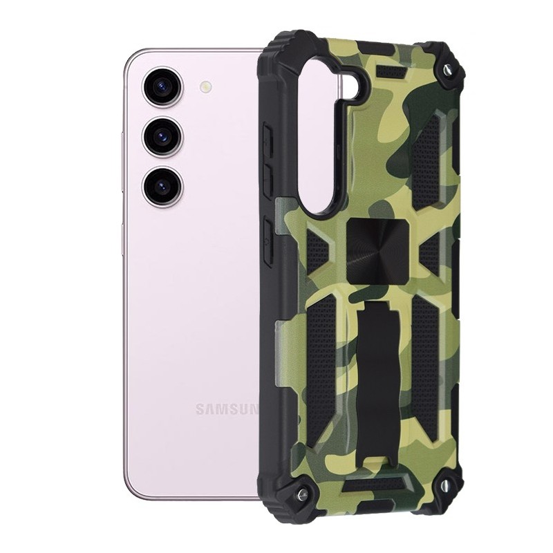 Husa pentru Samsung Galaxy S23 - Techsuit Blazor Series - Camo Lime