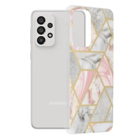Husa pentru Samsung Galaxy A33 5G - Techsuit Marble Series - Pink Hex