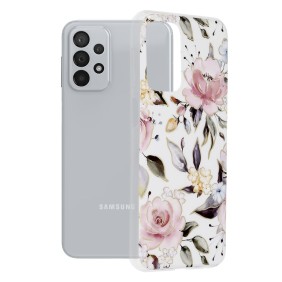 Husa pentru Samsung Galaxy A23 / A23 5G - Techsuit Marble Series - Chloe White