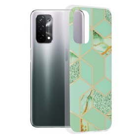 Husa pentru Oppo A54 5G / A74 5G / OnePlus Nord N200 5G - Techsuit Marble Series - Green Hex
