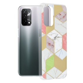 Husa pentru Oppo A54 5G / A74 5G / OnePlus Nord N200 5G - Techsuit Marble Series - Purple Hex