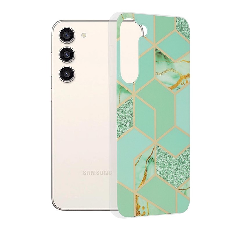 Husa pentru Samsung Galaxy S23 Plus - Techsuit Marble Series - Green Hex