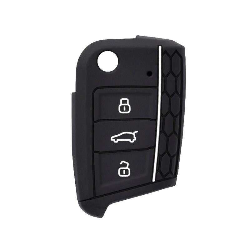 Husa pentru cheie VW Polo, Jetta 4, T-Roc/Skoda/Seat - Techsuit Car Key Case (2001.01) - White