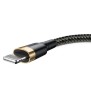 Cablu de Date USB la Lighting 1.5A, 2m - Baseus Cafule (CALKLF-CV1) - Gold Black