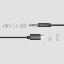 Cablu Audio Adaptor Type-C la Jack 3.5mm, 1.2m - Baseus M01 (CAM01-01) - Black