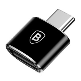 Adaptor OTG USB la Type-C 480Mbps, 2.4A - Baseus (CATOTG-01) - Black