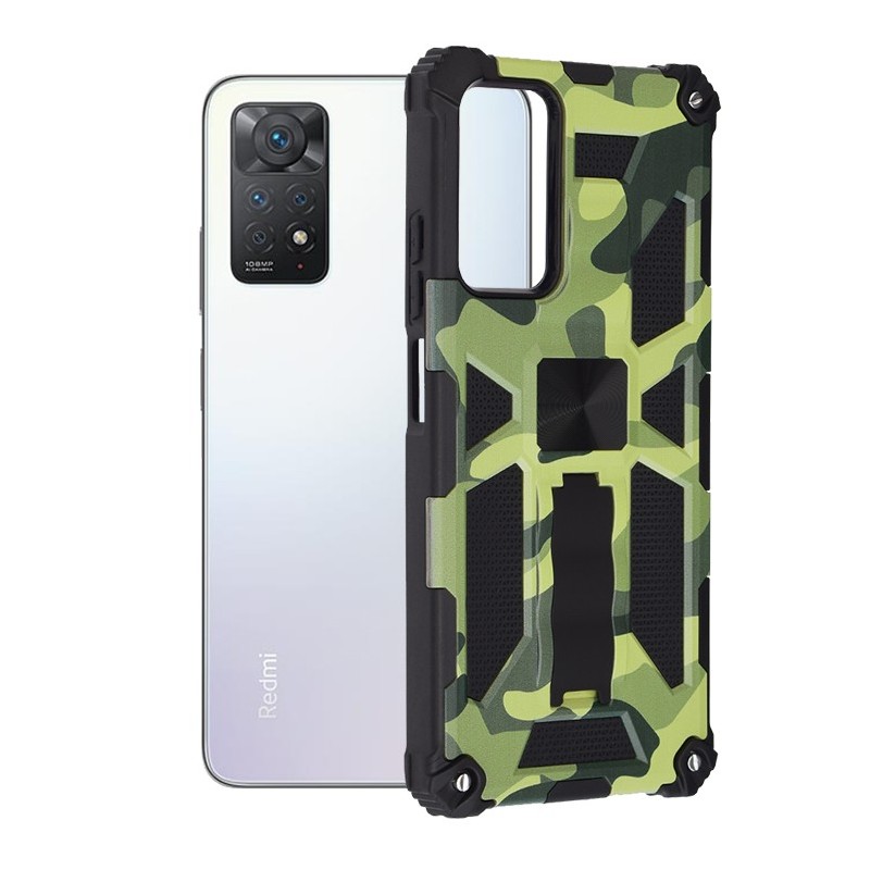 Husa pentru Xiaomi Redmi Note 11 Pro 4G / Note 11 Pro 5G - Techsuit Blazor Series - Camo Lime