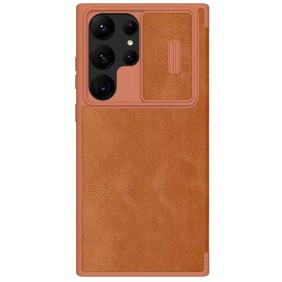 Husa pentru Samsung Galaxy S23 Ultra - Nillkin QIN Leather Pro Case - Brown