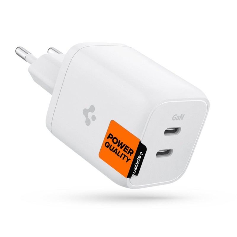 Incarcator Priza 2xType-C, Super Fast Charging, PD65W - Spigen Power Arc (PE2106EU) - White