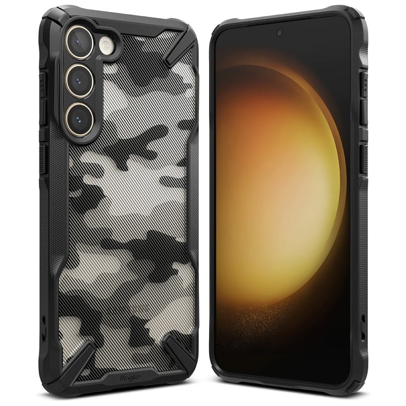 Husa pentru Samsung Galaxy S23 - Ringke Fusion X Design - Camo Black